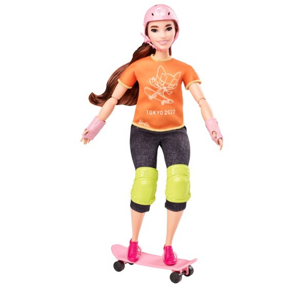 Barbie Skateboard Dukke Mørkhåret - Barbie - Altileg.dk